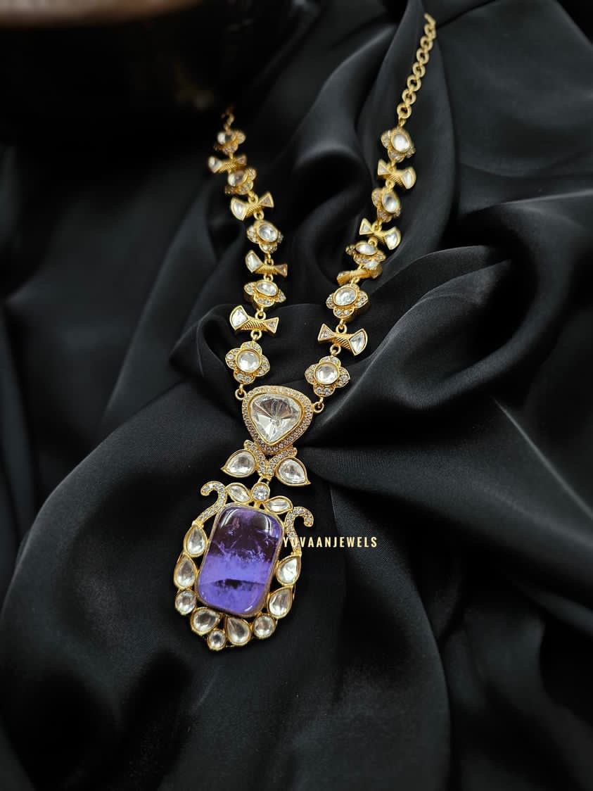 Fabiana polki and Quartz necklace