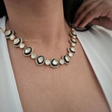 Leena Polki and Meena necklace