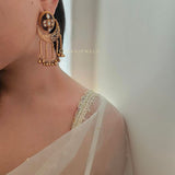 Swati raw stone chaandbali