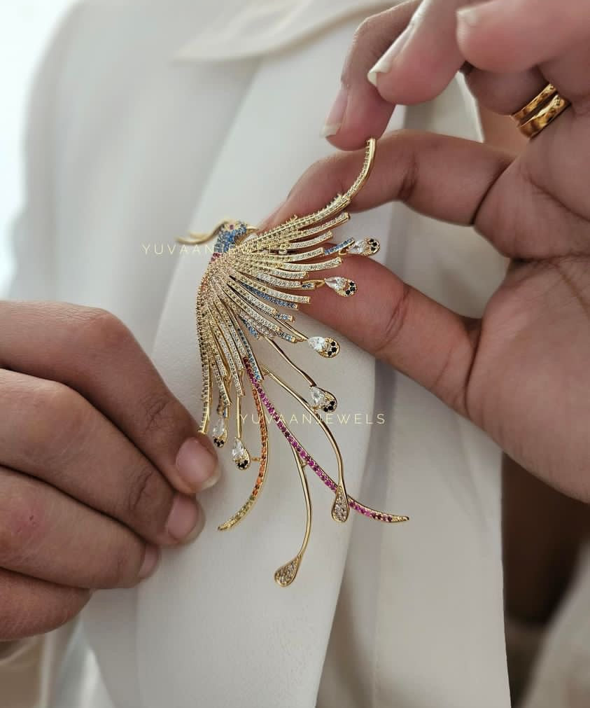 Majestic wings zirconia pin