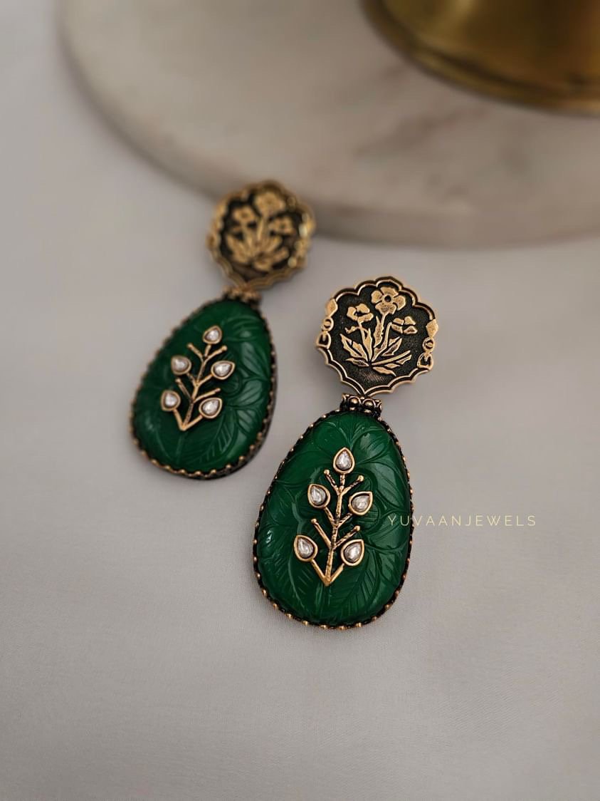 Rupal raw stone earrings