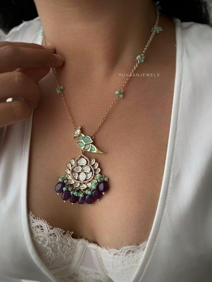 Shifra polki necklace