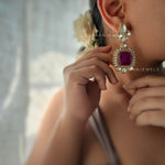 Ambar semi-precious stone Earings