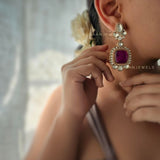 Ambar semi-precious stone Earings