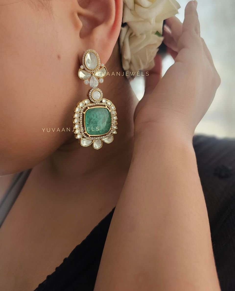 Ambar semi-precious stone Earings