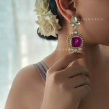 Ambar semi-precious stone Earings