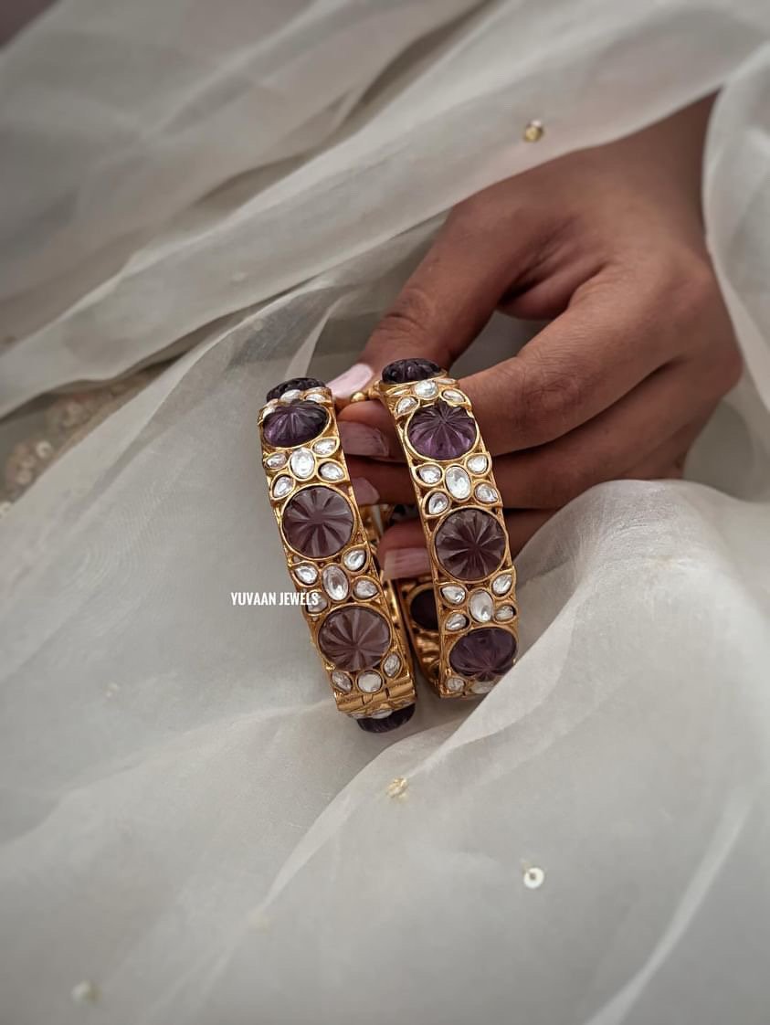 Kalki carved stone bangles