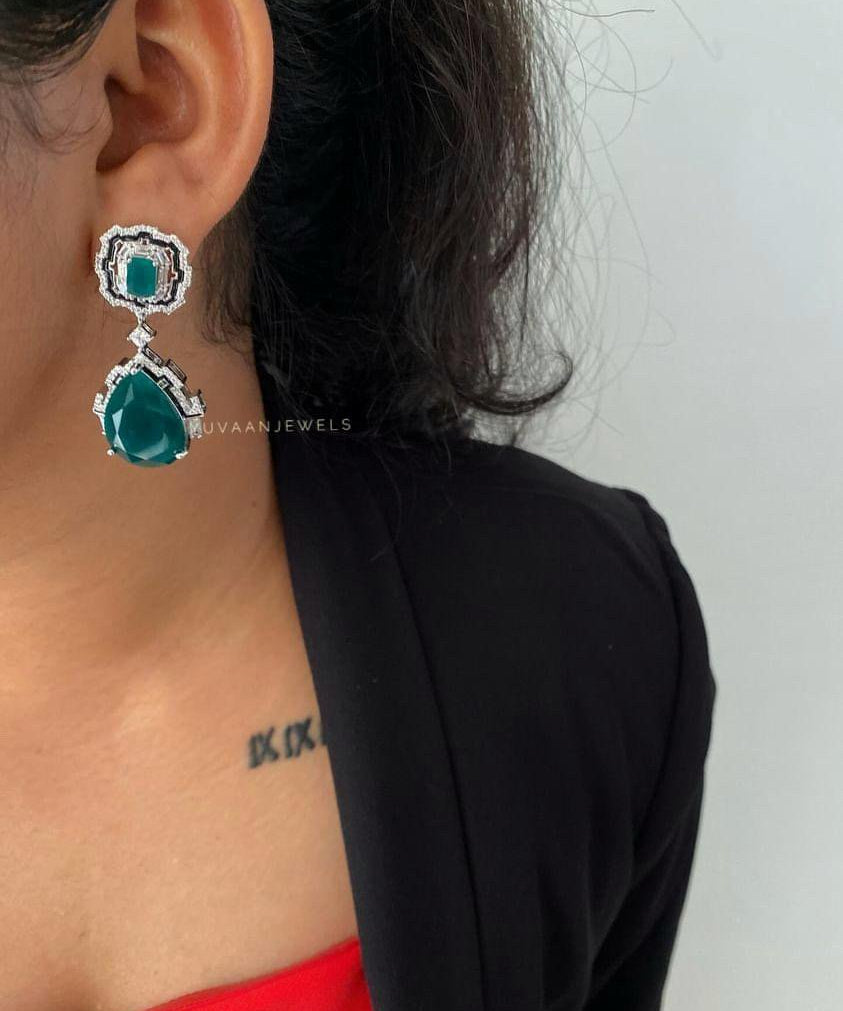 Veronica Emerald earrings