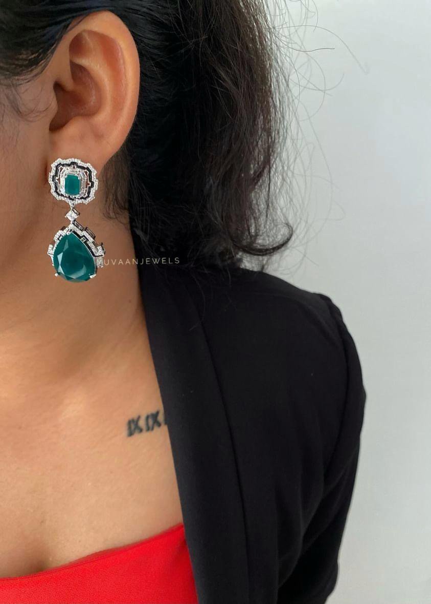 Veronica Emerald earrings