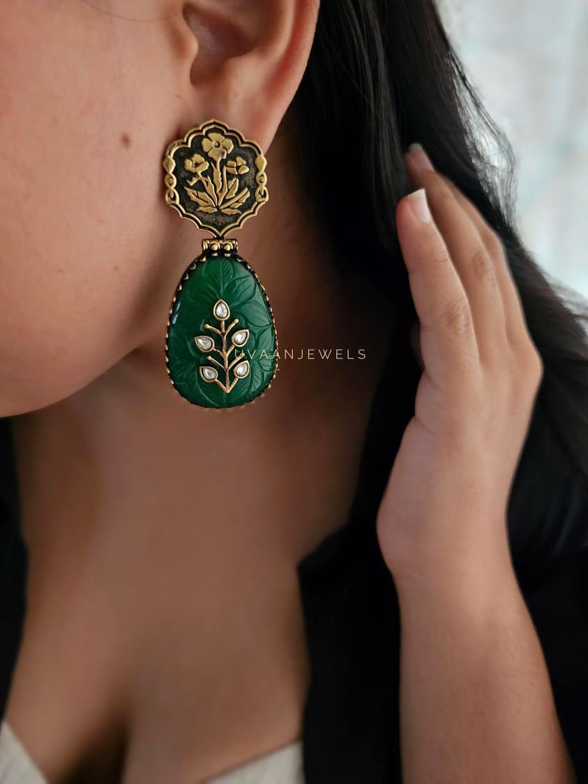 Rupal raw stone earrings