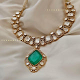 Panna polki necklace