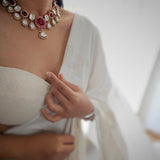 Arohi Quartz and polki  Necklace