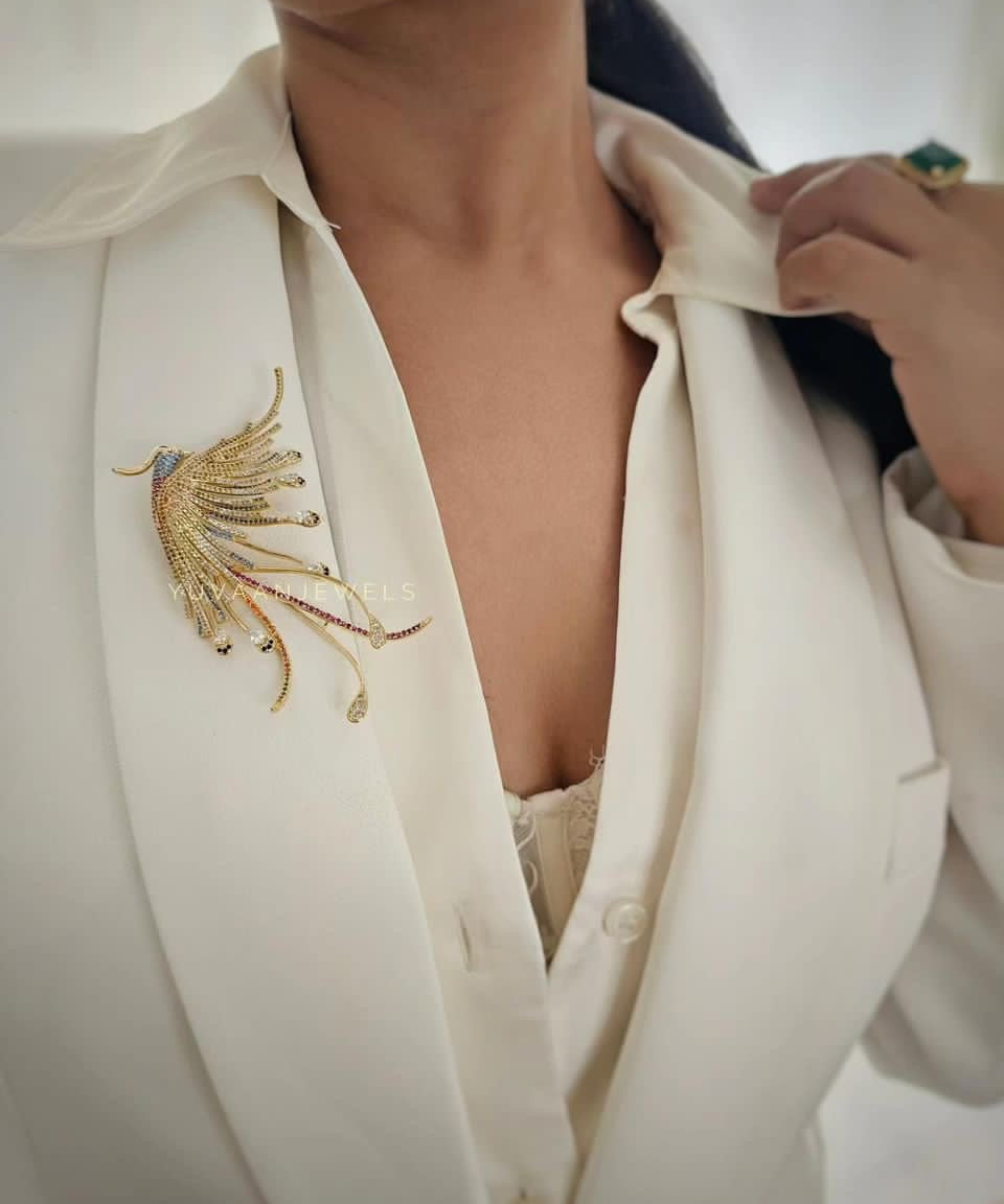 Majestic wings zirconia pin