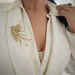 Majestic wings zirconia pin