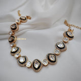 Leena Polki and Meena necklace