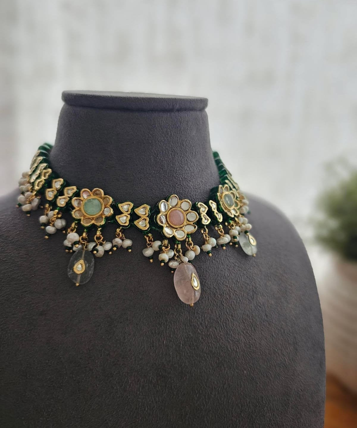 Anvika semi-precious stone necklace