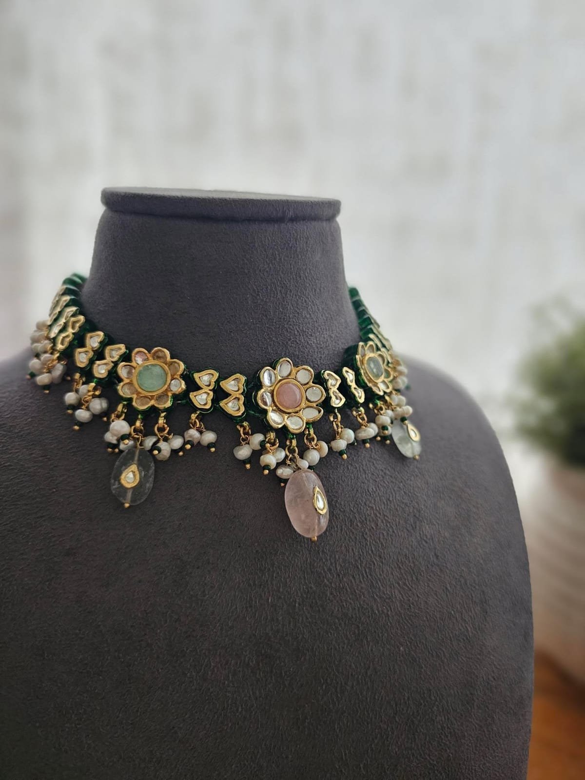 Anvika semi-precious stone necklace
