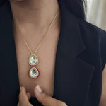 Swara delicate polki necklace