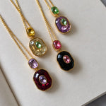 Rubic semi precious stones necklace