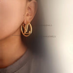 LOVE Gold plated hoops