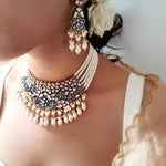 The chaandni polki and pearl choker