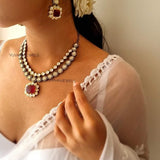 Nishtha Quartz and Polki Necklace