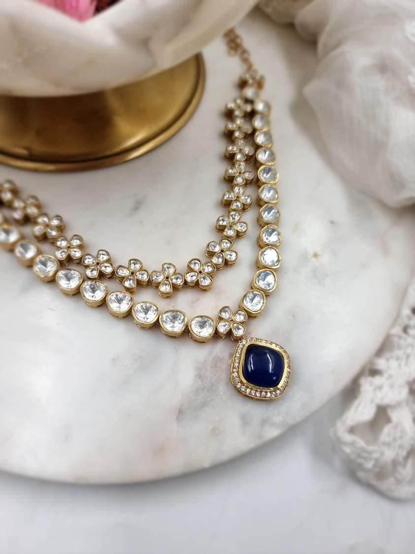 Kaira Quartz and Polki Necklace