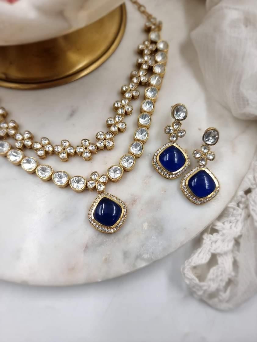 Kaira Quartz and Polki Necklace