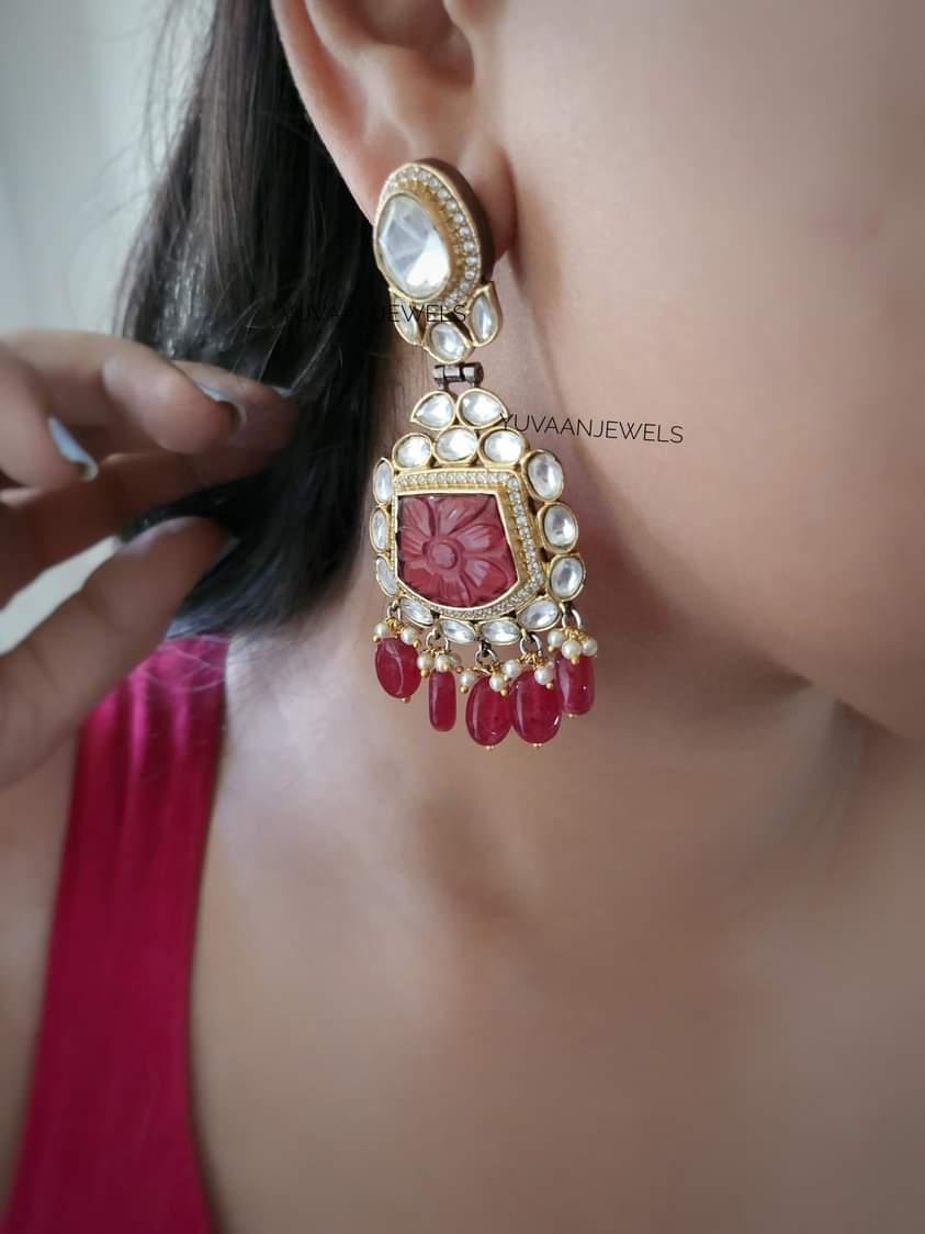 Jharna Handcarved earing