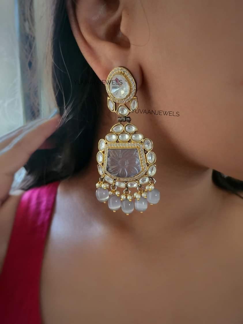 Jharna Handcarved earing