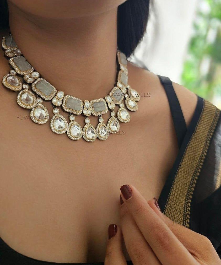 Roja Antique Polki Necklace