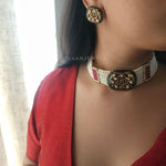 Chaitali pearl and quartz choker