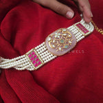 Chaitali pearl and quartz choker