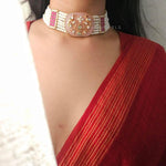 Chaitali pearl and quartz choker
