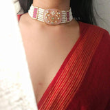 Chaitali pearl and quartz choker