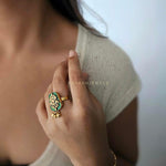 Mainaa handcrafted earings and ring