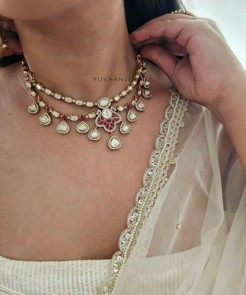 Ambika polki necklace