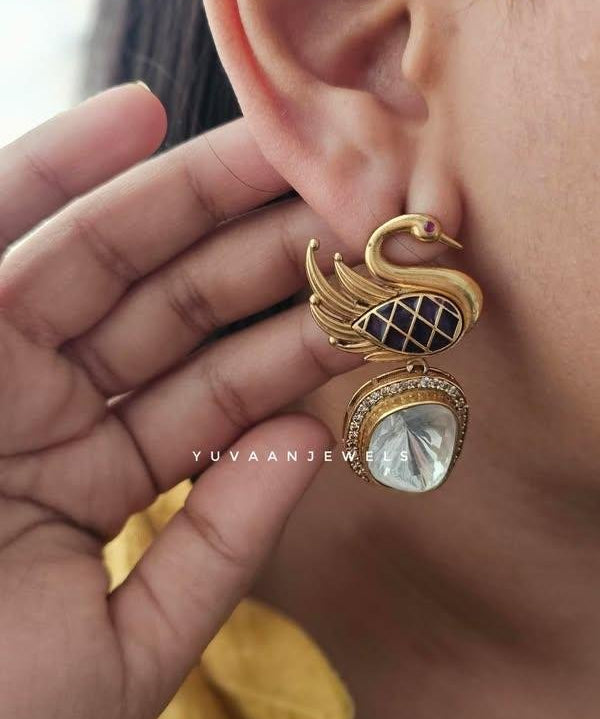 Yvaine polki earring