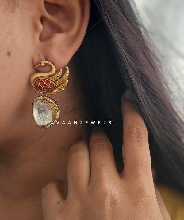Yvaine polki earring