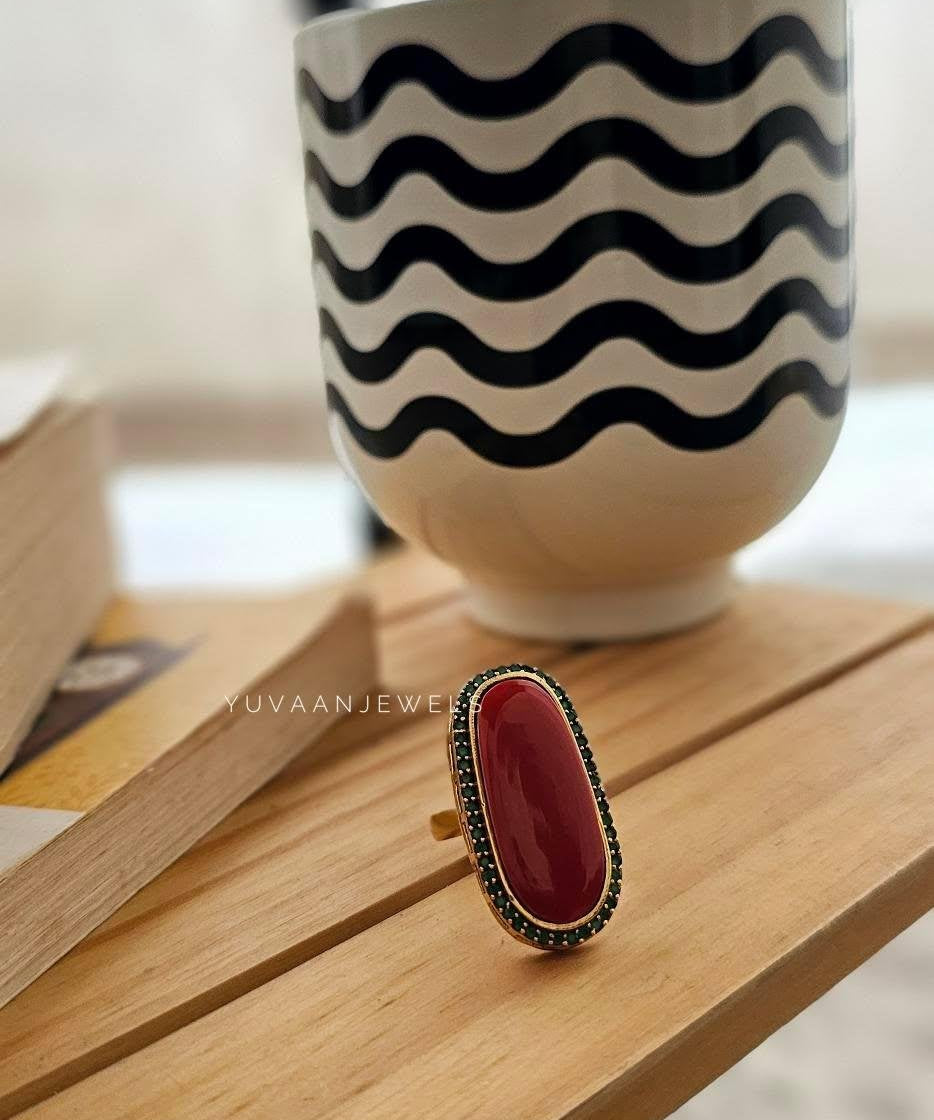 Roma semi-precious stone ring
