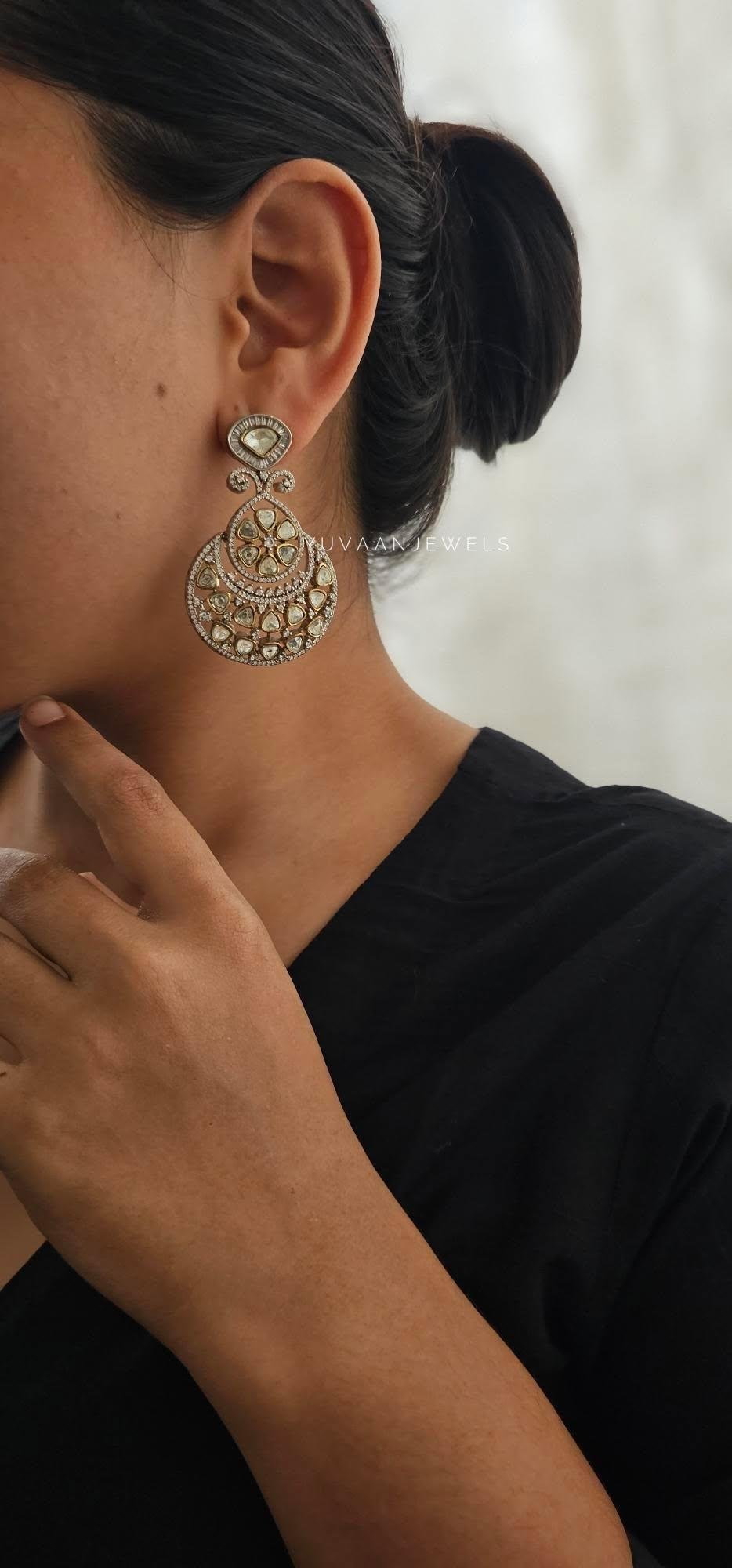 Prisha polki earrings