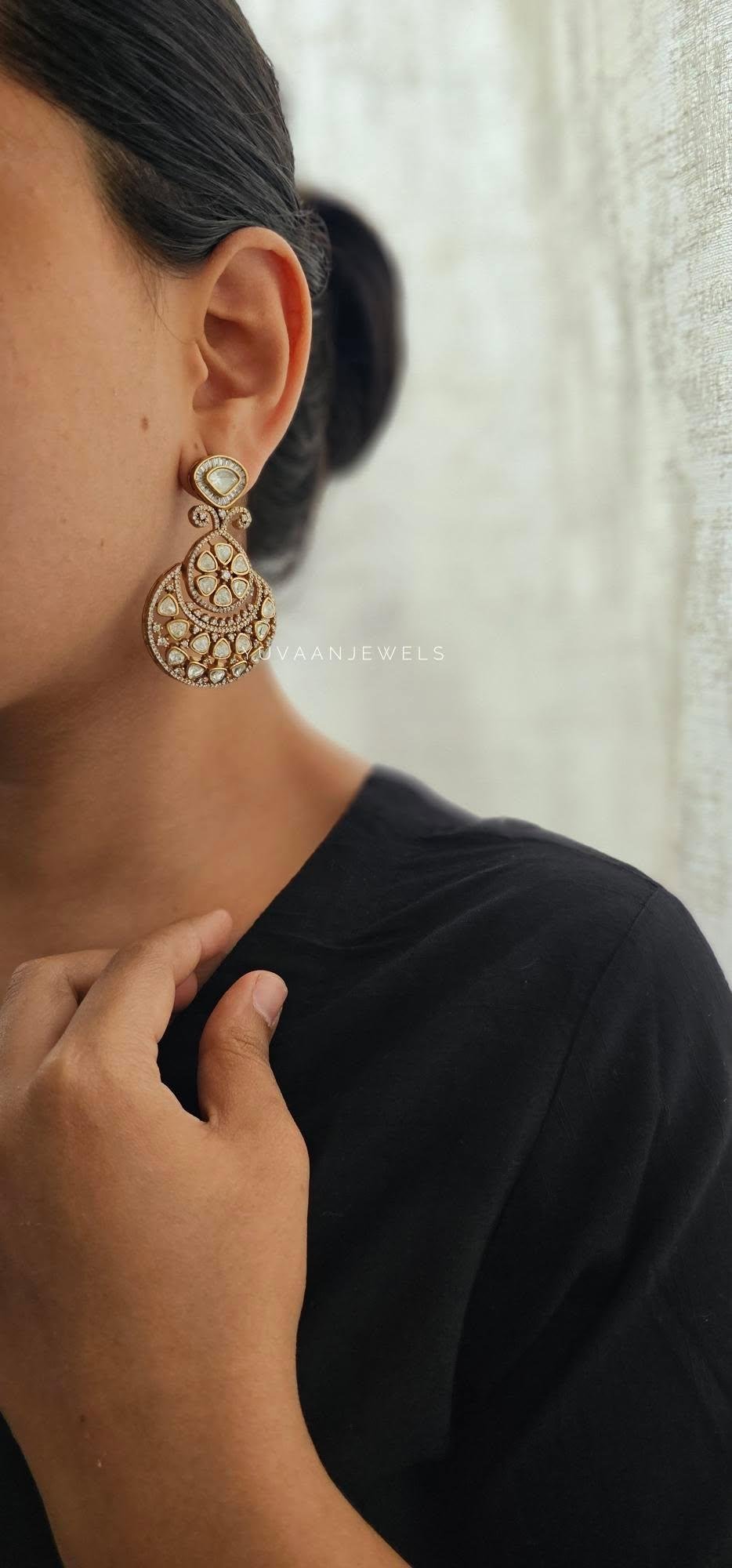 Prisha polki earrings