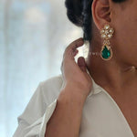Alora quartz and polki earrings