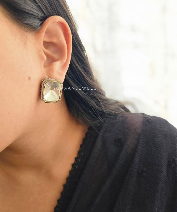 Ziyaan polki studs
