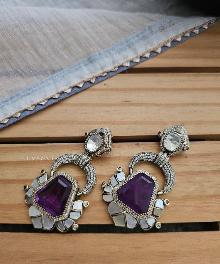Kaushika quartz earrings
