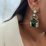 Navodya quartz and polki earring