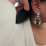 Navodya quartz and polki earring