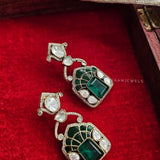 Navodya quartz and polki earring