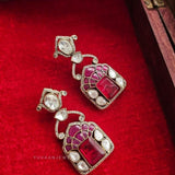 Navodya quartz and polki earrings