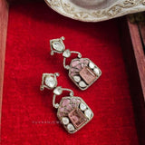 Navodya quartz and polki earrings